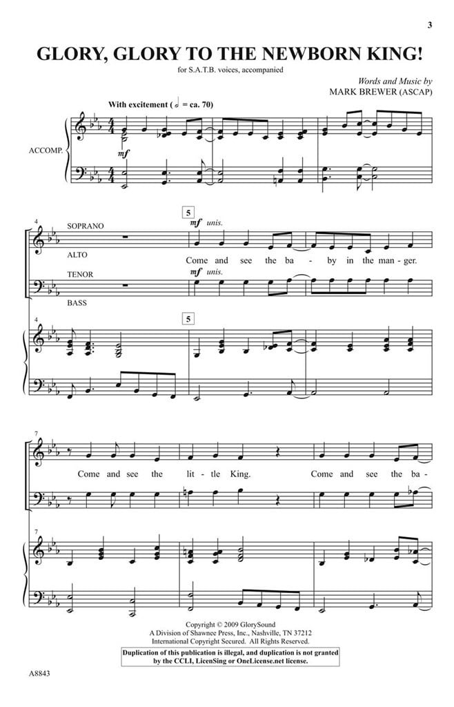 Glory, Glory to the Newborn King!